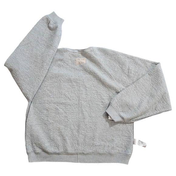 FREE PEOPLE We The Free Grey Pullover Sweatshirt NWT sz L - Picture 9 of 11